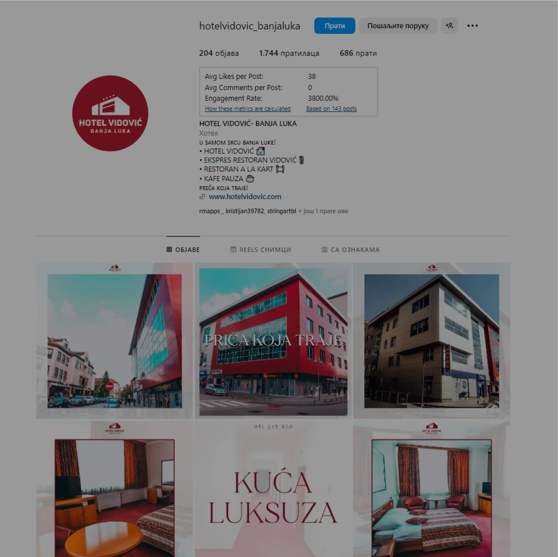 hotel vidović profil